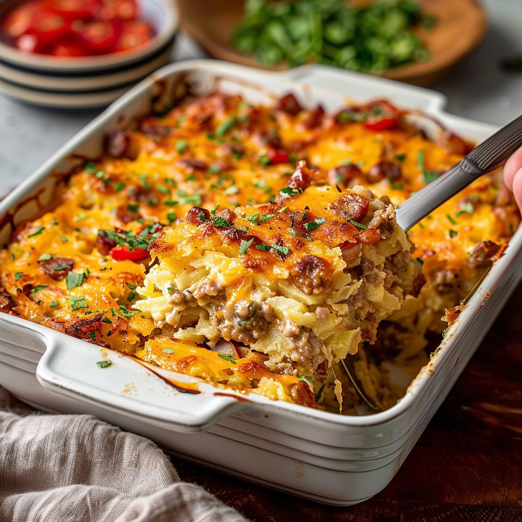 Ultimate Breakfast Casserole 4 Ultimate Breakfast Casserole with Sausage and Hashbrowns Recipe