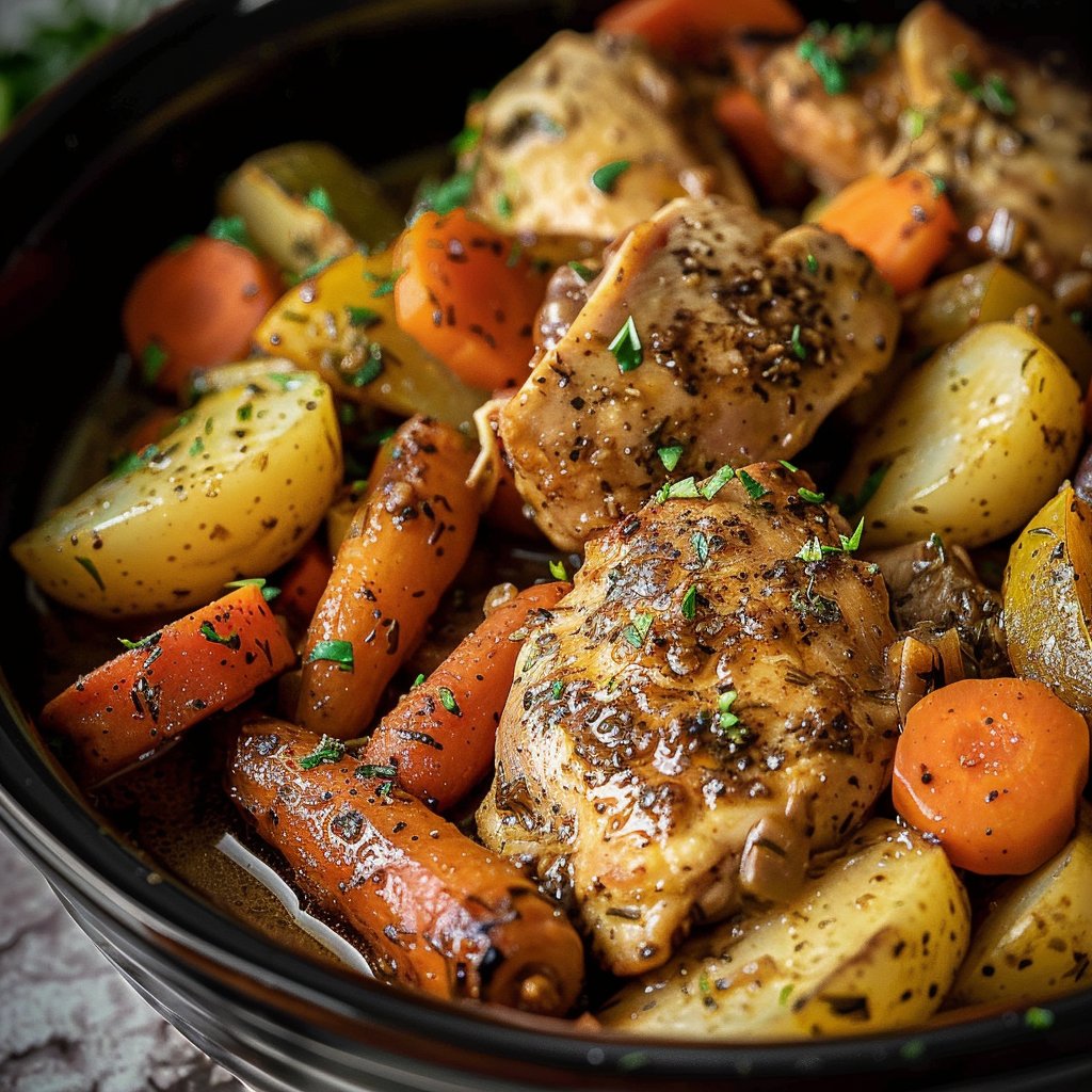 Slow Cooker Garlic Butter Chicken and Veggies 4 Slow Cooker Garlic Butter Chicken and Veggies