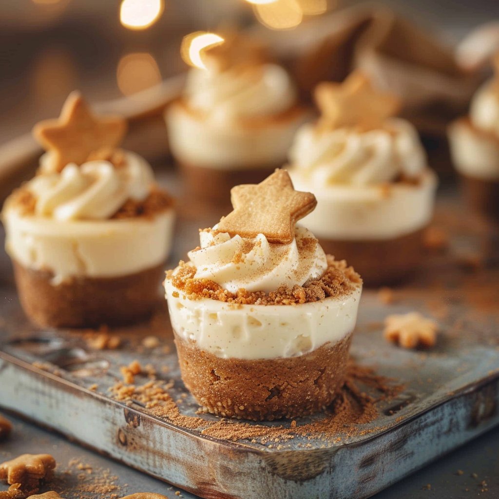 No-Bake Gingerbread Cheesecake Cups 4 No-Bake Gingerbread Cheesecake Cups
