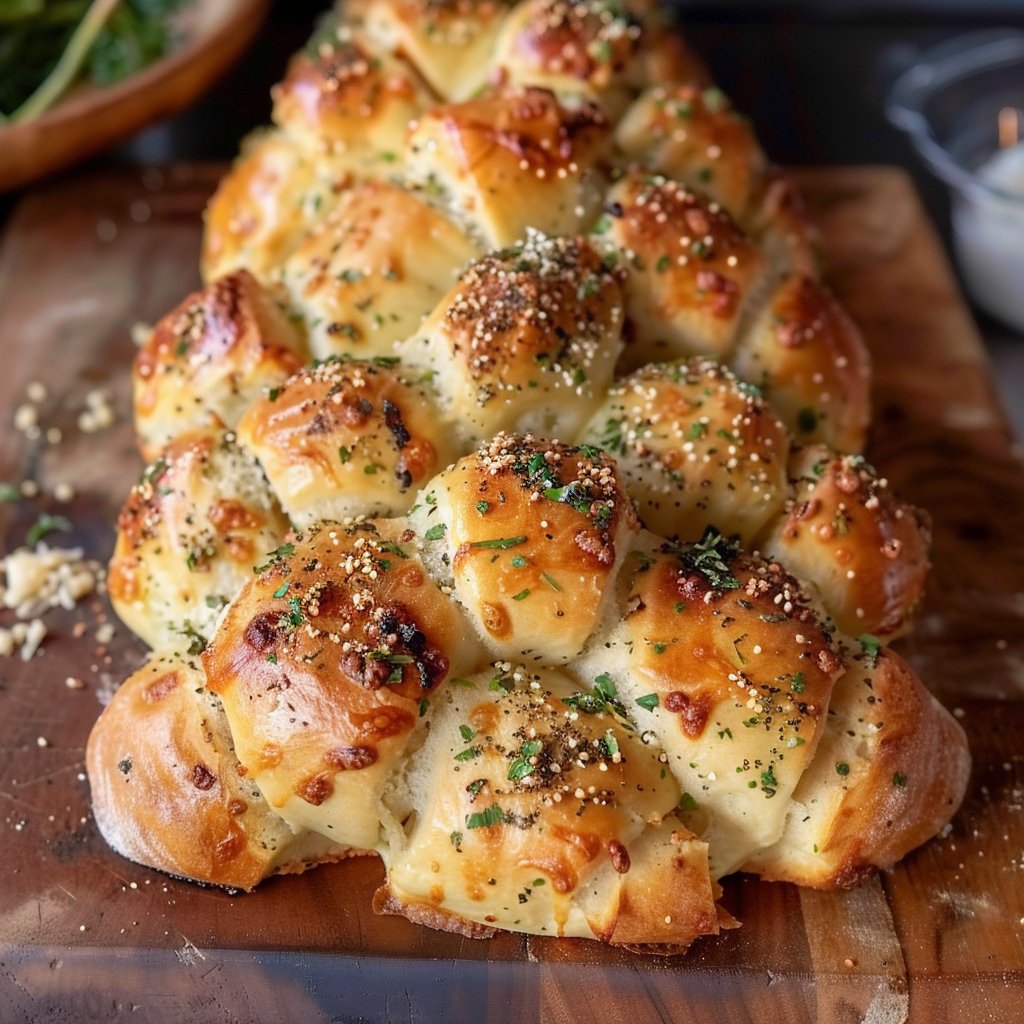 Cheesy Pull-Apart Christmas Tree Bread 4 Cheesy Pull-Apart Christmas Tree Bread