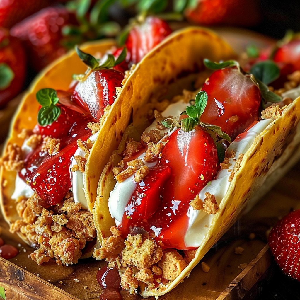 Easy Strawberry Crunch Cheesecake Tacos 4 Easy Strawberry Crunch Cheesecake Tacos