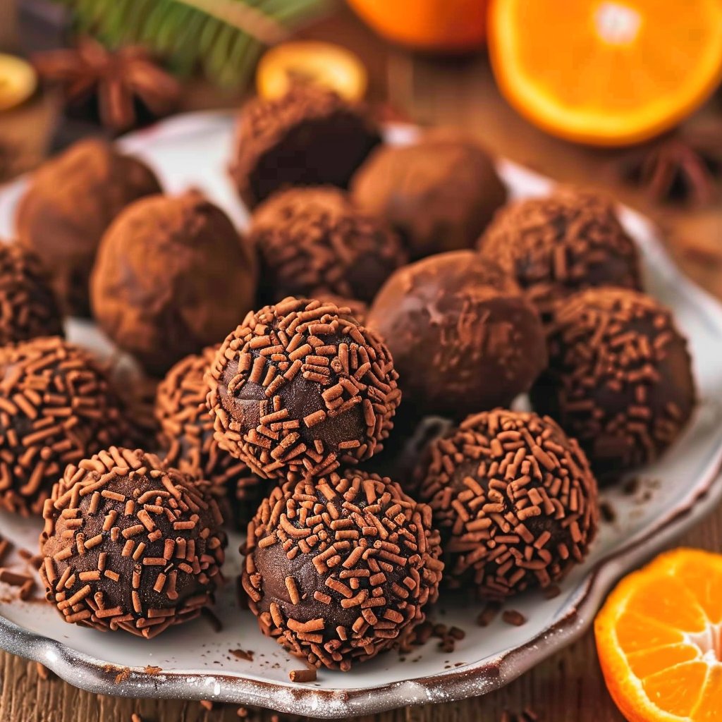 Orange Chocolate Christmas Truffles 4 Orange Chocolate Christmas Truffles