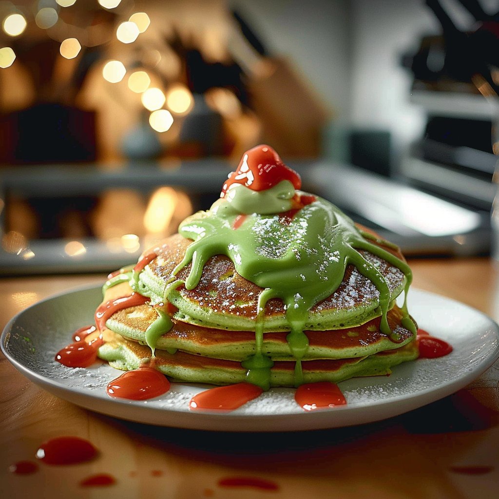 Grinch Pancakes 4 Grinch Pancakes