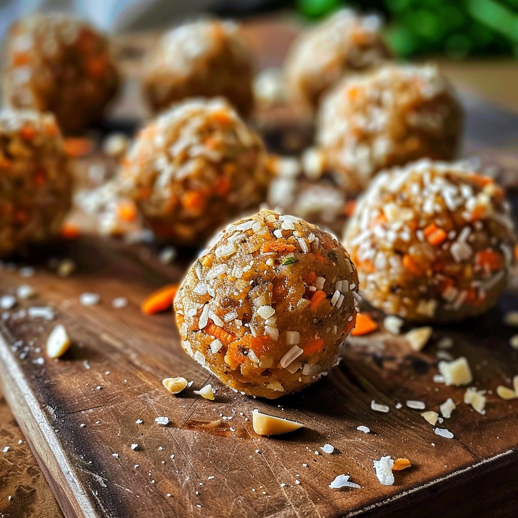 Carrot Cake Energy Bites 4 Carrot Cake Energy Bites with Peanut Butter