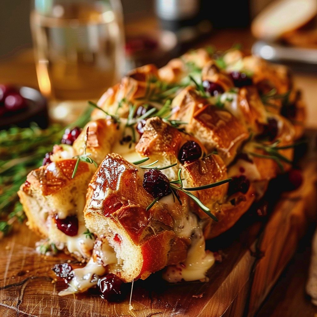 Cranberry and Brie Pull-Apart Bread 4 Pull-apart Bread With Cranberry & Brie