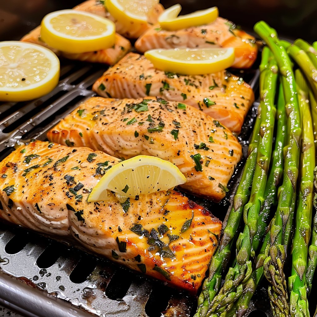 Air Fryer Lemon Garlic Salmon and Asparagus 4 Air Fryer Lemon Garlic Salmon and Asparagus