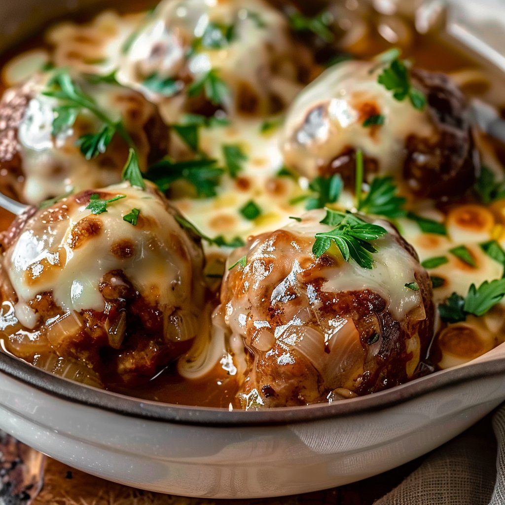 Crockpot French Onion Meatballs 4 Crockpot French Onion Meatballs