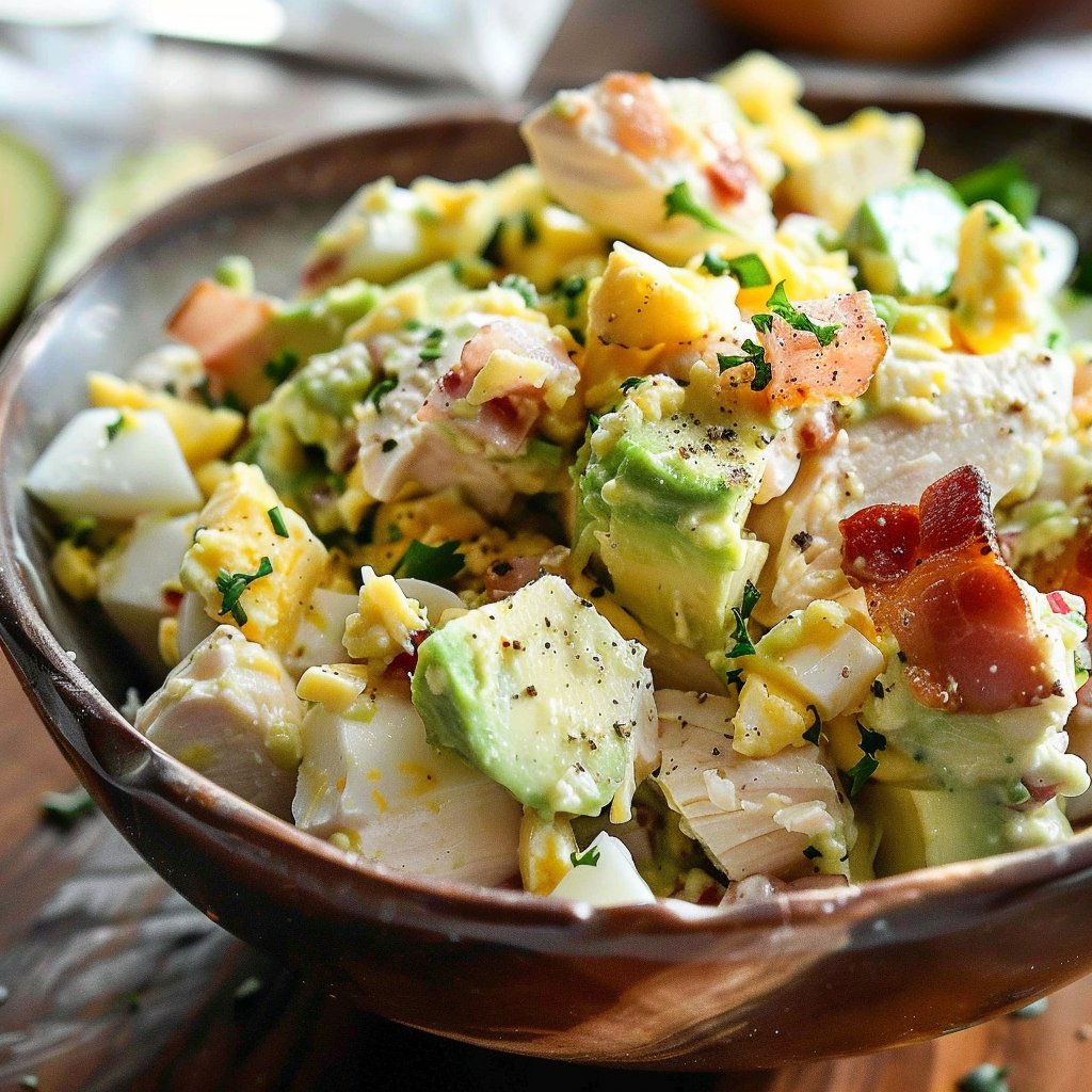 Avocado Egg Salad With Chicken & Bacon 5 Avocado Egg Salad With Chicken & Bacon