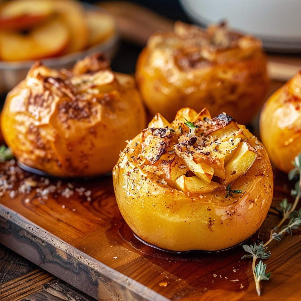 Stuffed Air Fryer Baked Apple Halves 4 Stuffed Air Fryer Baked Apple Halves