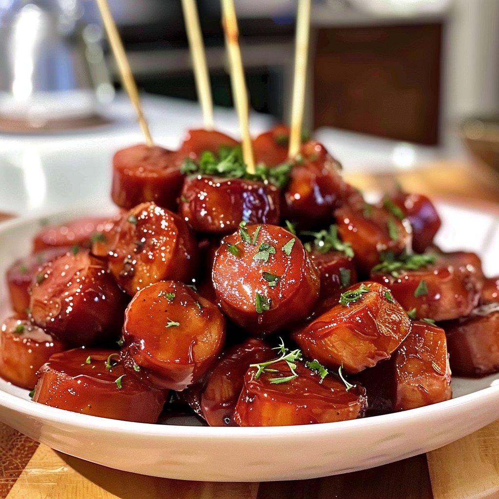 Low Carb BBQ Kielbasa Bites 4 Low Carb BBQ Kielbasa Bites