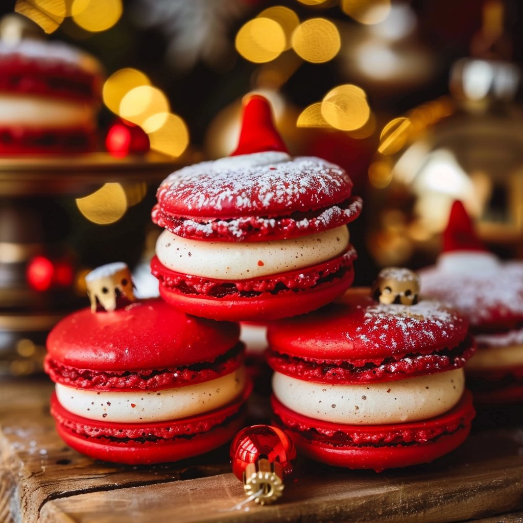 Santa Claus Macarons 4 Santa Claus Macarons