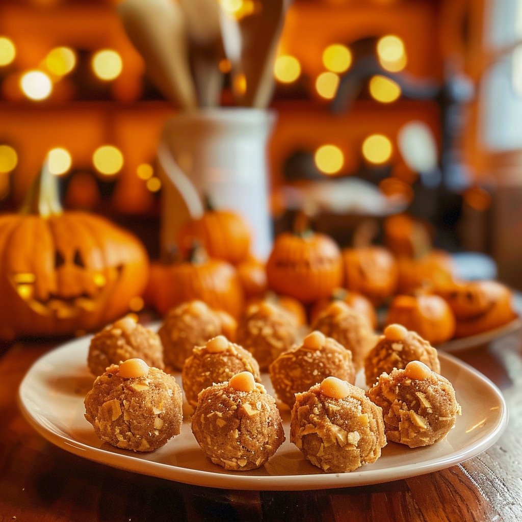 No-Bake Halloween Pumpkin Bites 4 No-Bake Halloween Pumpkin Bites