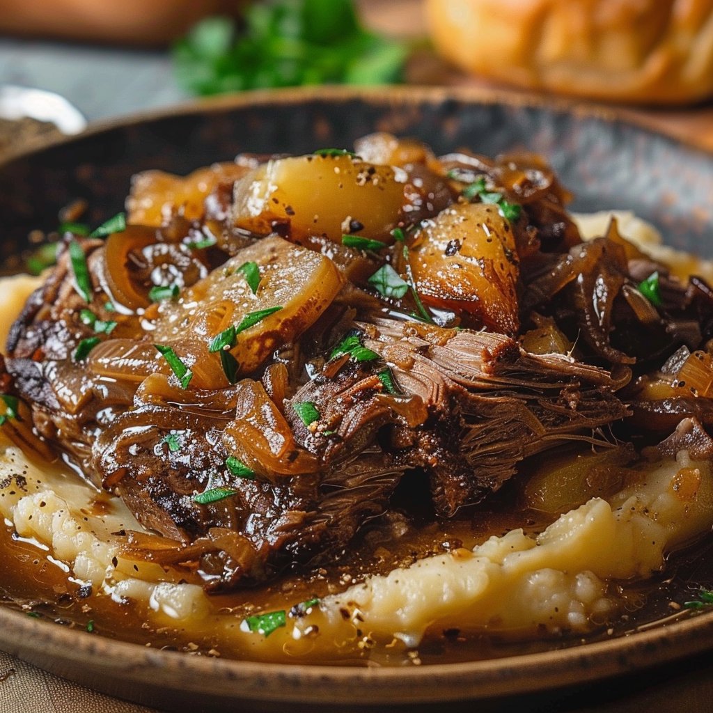 Crock Pot French Onion Pot Roast 4 Crock Pot French Onion Pot Roast