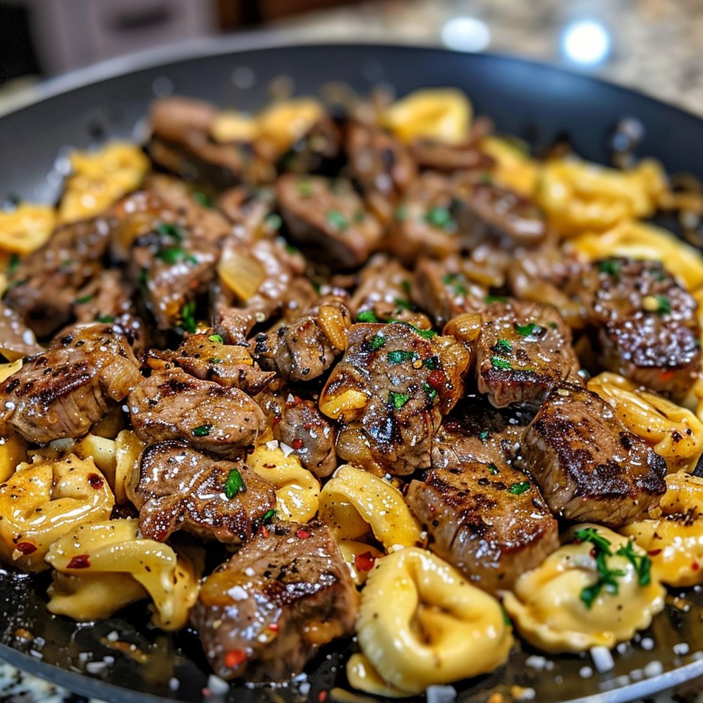 One-Pan Cowboy Butter Tortellini Steak Bites 4 One-Pan Cowboy Butter Tortellini Steak Bites Recipe