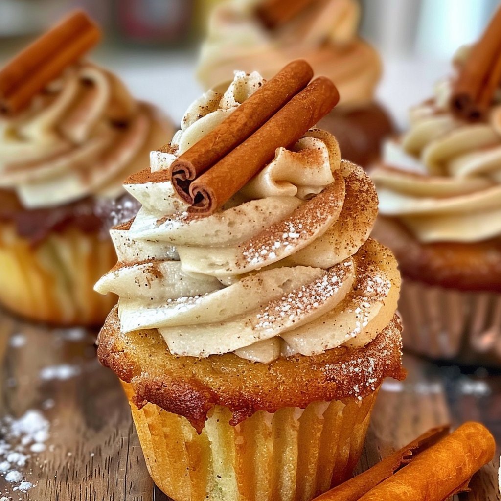 Churro Cupcakes With Cinnamon Frosting 4 Churro Cupcakes With Cinnamon Frosting