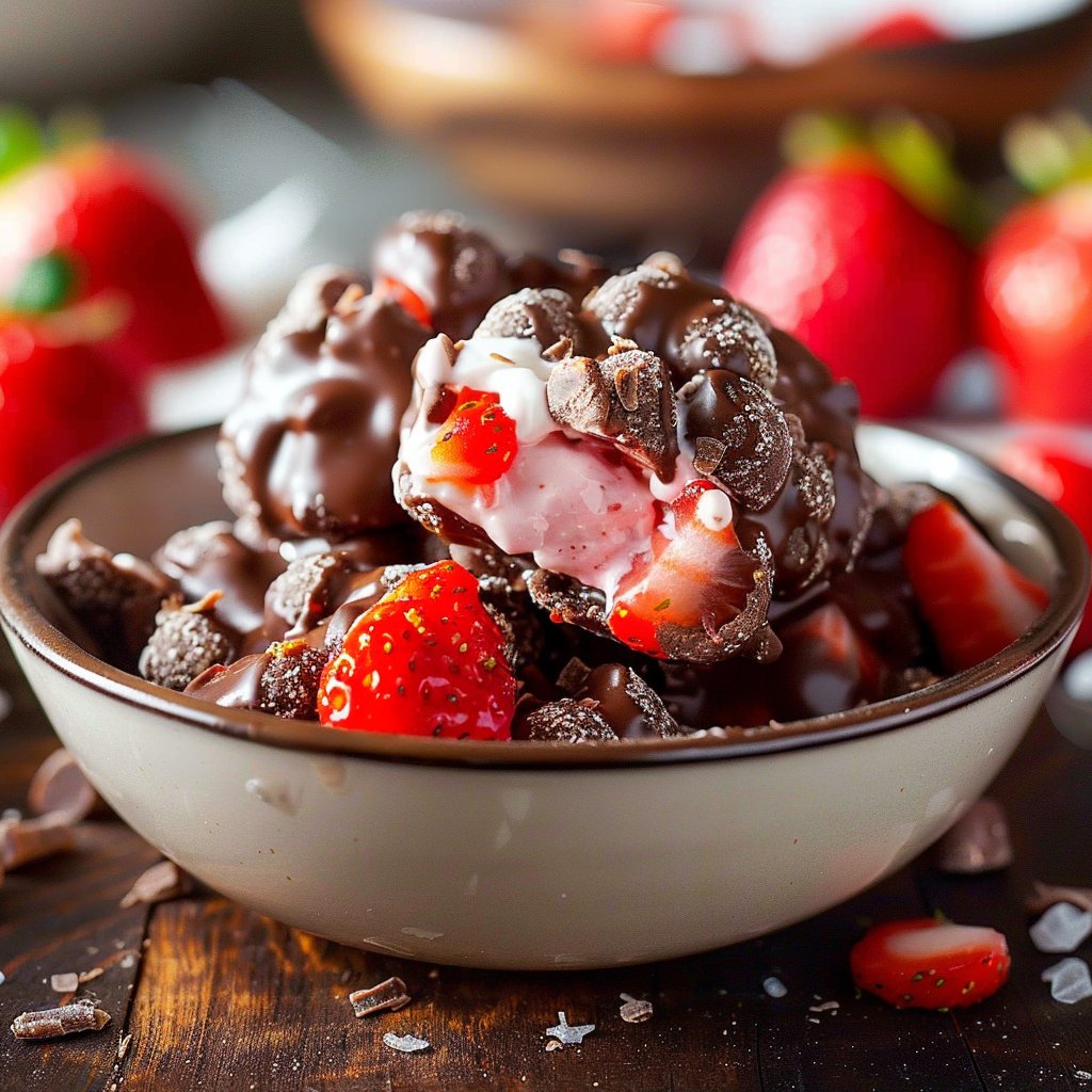 Chocolate Strawberry Yogurt Clusters 4 Chocolate Strawberry Yogurt Clusters