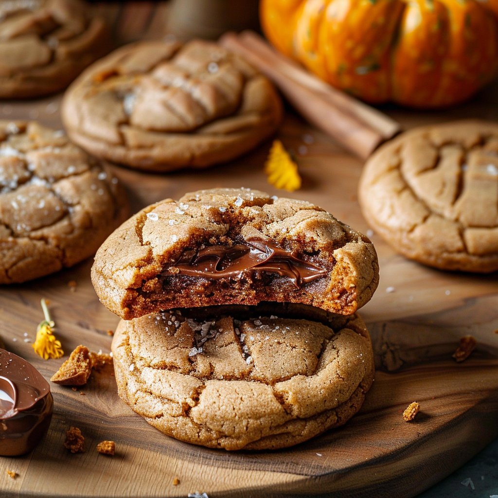 Pumpkin Nutella Cookies 4 Pumpkin Nutella Cookies