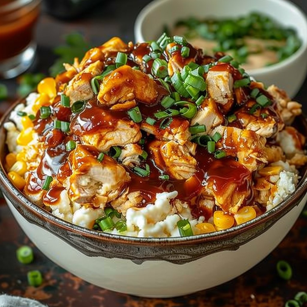 BBQ Chicken Cottage Cheese Bowl 4 BBQ Chicken Cottage Cheese Bowl