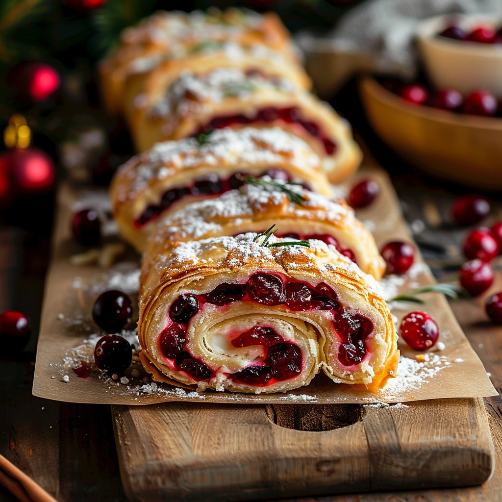 Festive Christmas Cranberry Roll Ups 4 Festive Christmas Cranberry Roll Ups