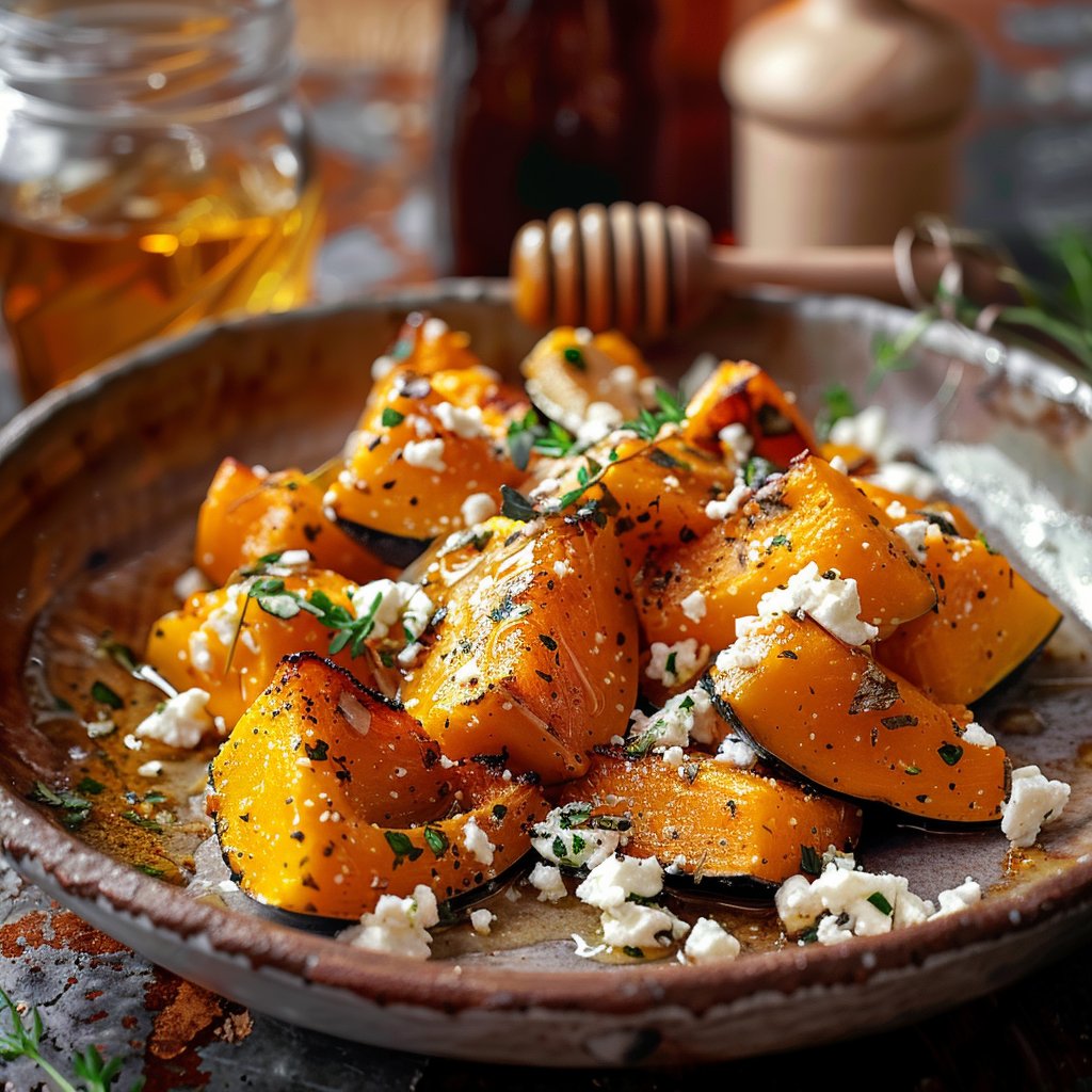 Roasted Pumpkin with Feta & Honey 4 Roasted Pumpkin with Feta & Honey