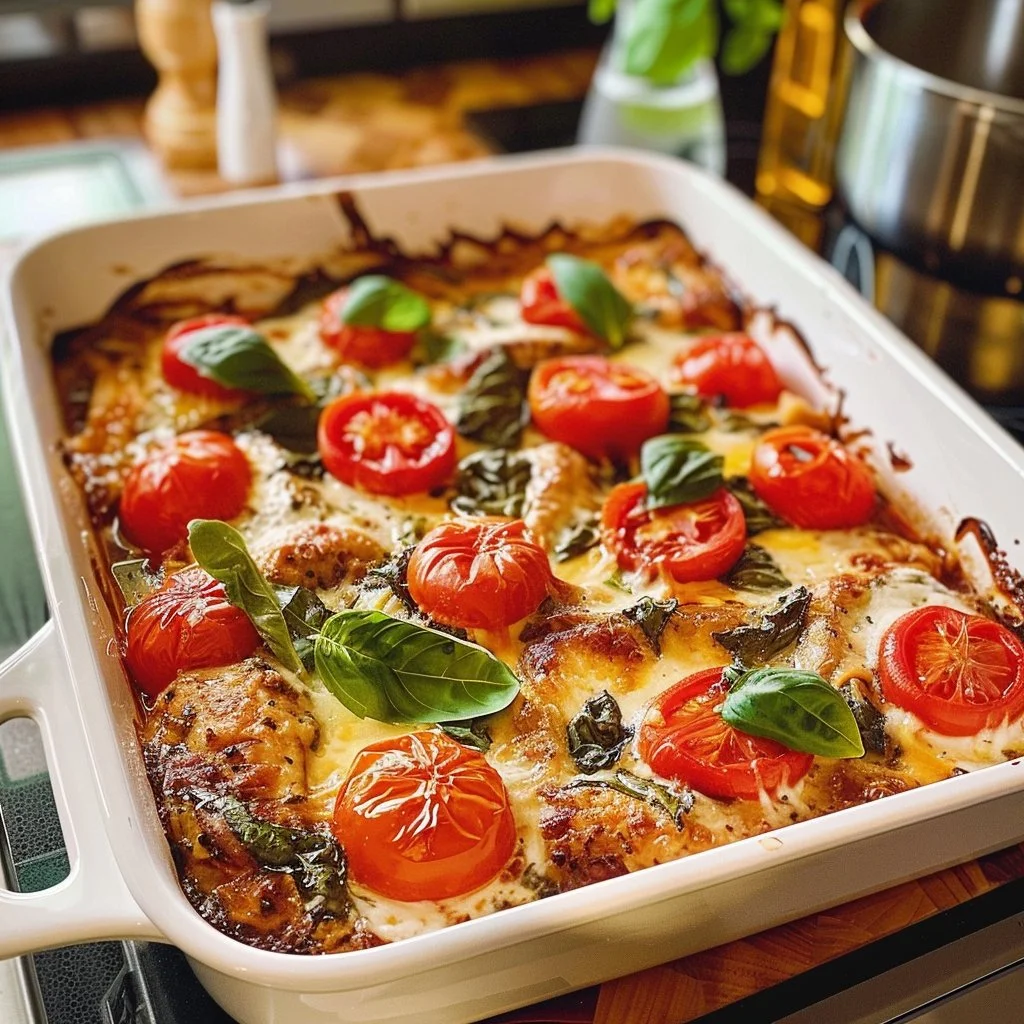 One-Pan Caprese Chicken Casserole Delight 4 One-Pan Caprese Chicken Casserole Delight