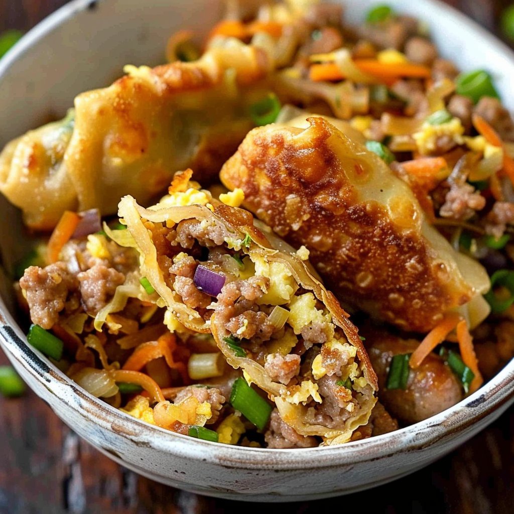 Quick & Easy Sausage Egg Roll In A Bowl 4 Quick & Easy Sausage Egg Roll In A Bowl