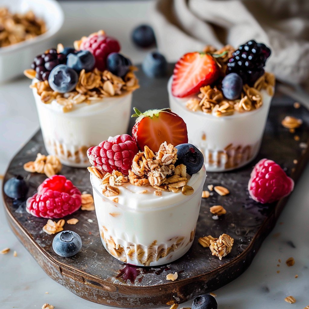 Frozen Yogurt Granola Cups 4 Frozen Yogurt Granola Cups