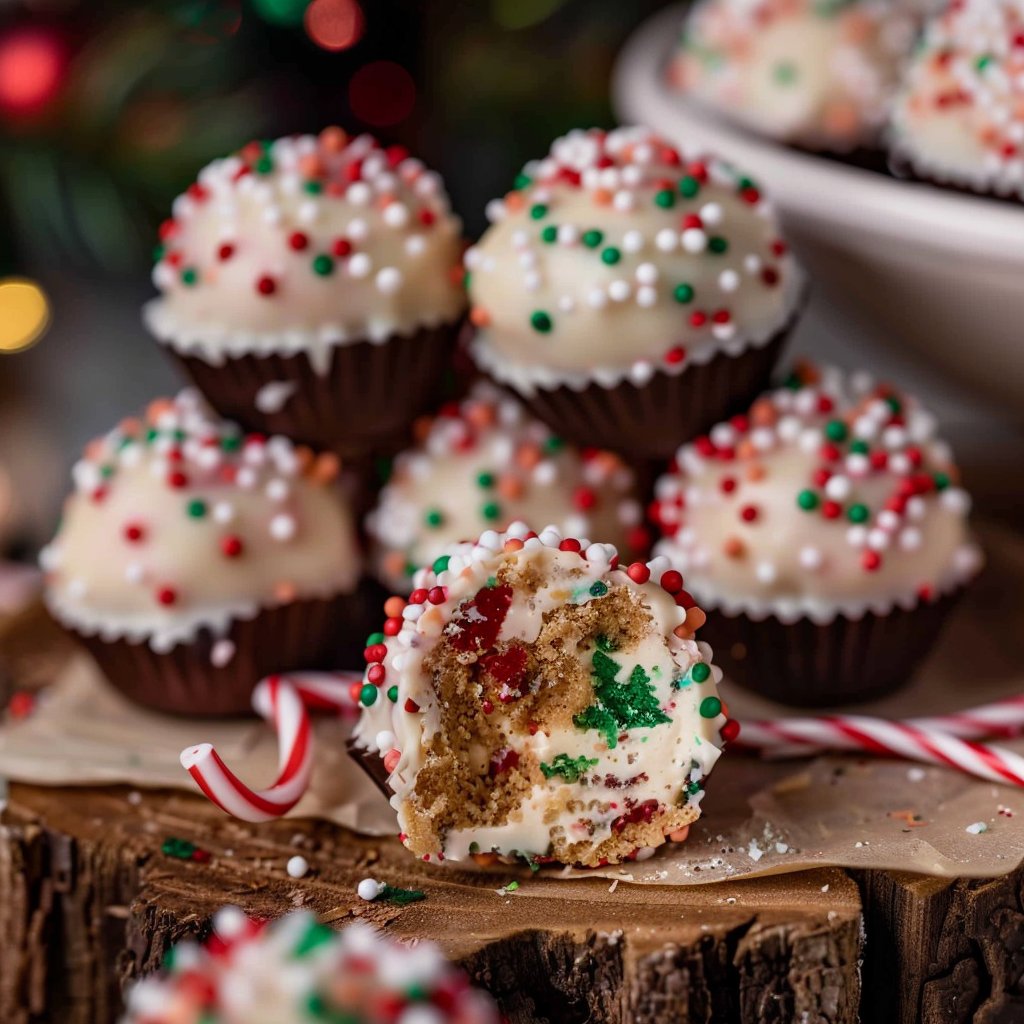 Christmas Tree Cake Truffles 4 Christmas Tree Cake Truffles