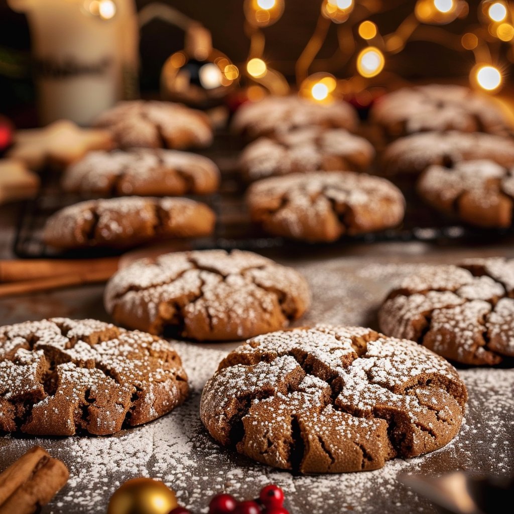 Gingerbread Crinkle Cookies 4 Gingerbread Crinkle Cookies