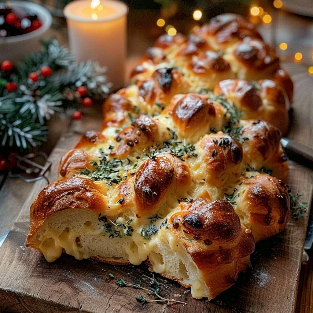 Cheesy Christmas Tree Bread 4 Cheesy Christmas Tree Bread