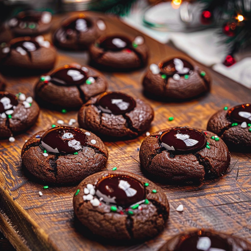 Chocolate Thumbprint Cookies 4 Chocolate Thumbprint Cookies