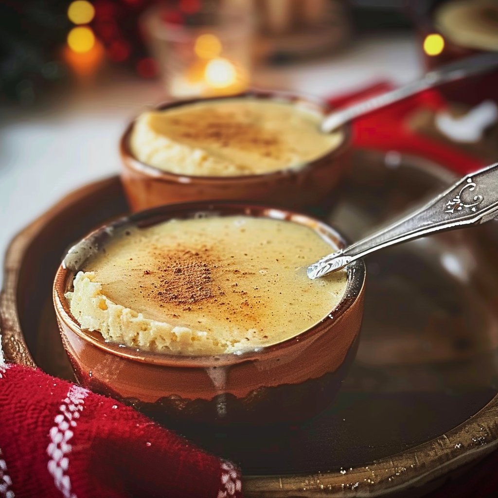 Christmas Eggnog Custard Bowls 4 Christmas Eggnog Custard Bowls