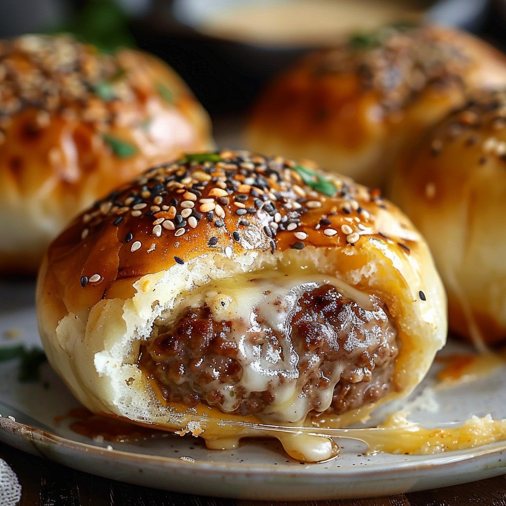 Garlic Parmesan Cheeseburger Bombs 4 Garlic Parmesan Cheeseburger Bombs