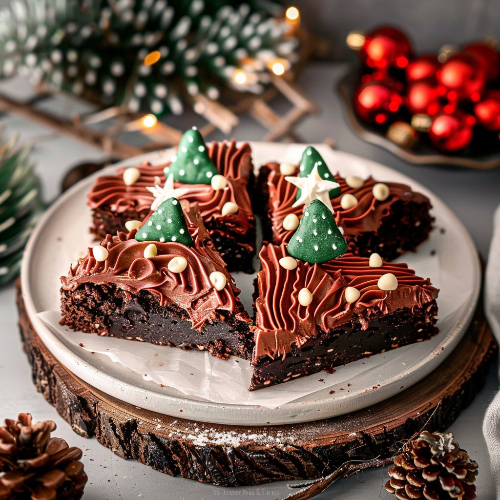 Frosted Christmas Brownies 4 Frosted Christmas Brownies