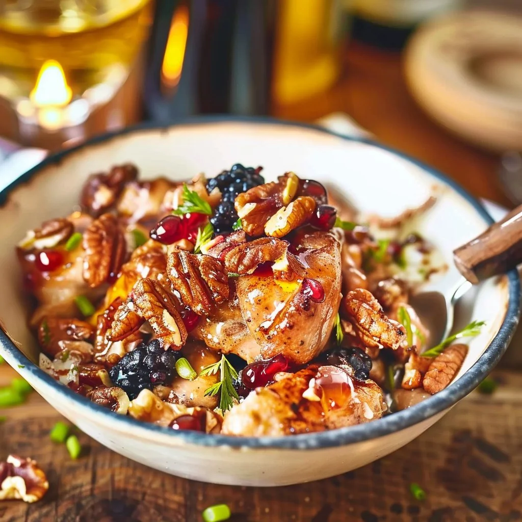 Berry Chicken With Candied Walnuts 4 Berry Chicken With Candied Walnuts