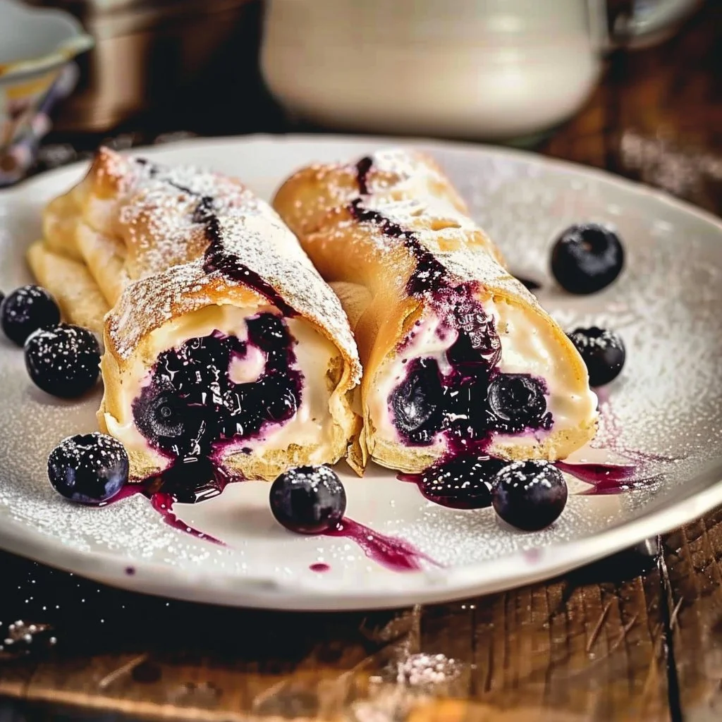 Blueberry Cheesecake Dessert Roll Ups 4 Blueberry Cheesecake Dessert Roll Ups