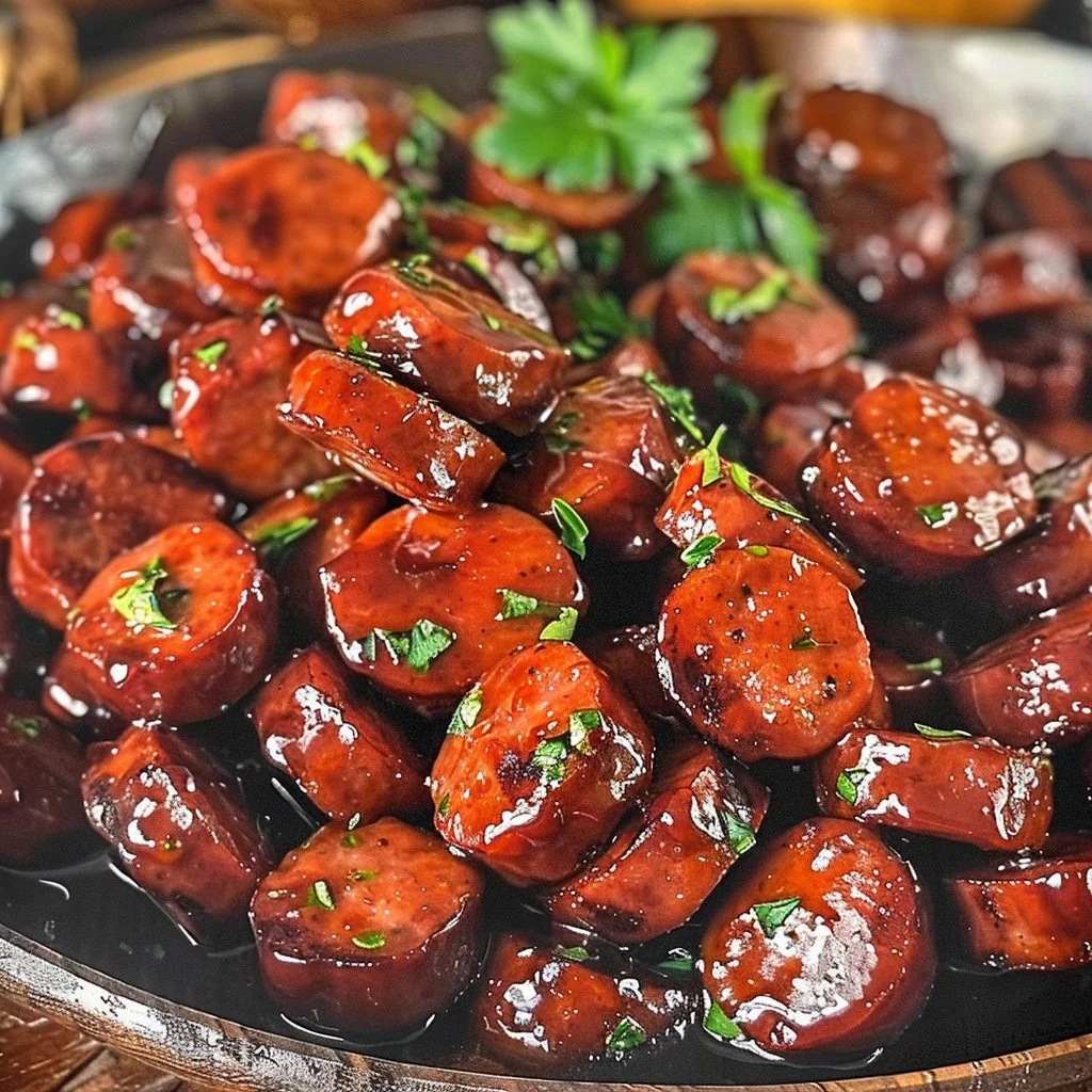 Brown Sugar BBQ Sausage Bites 4 Brown Sugar BBQ Sausage Bites