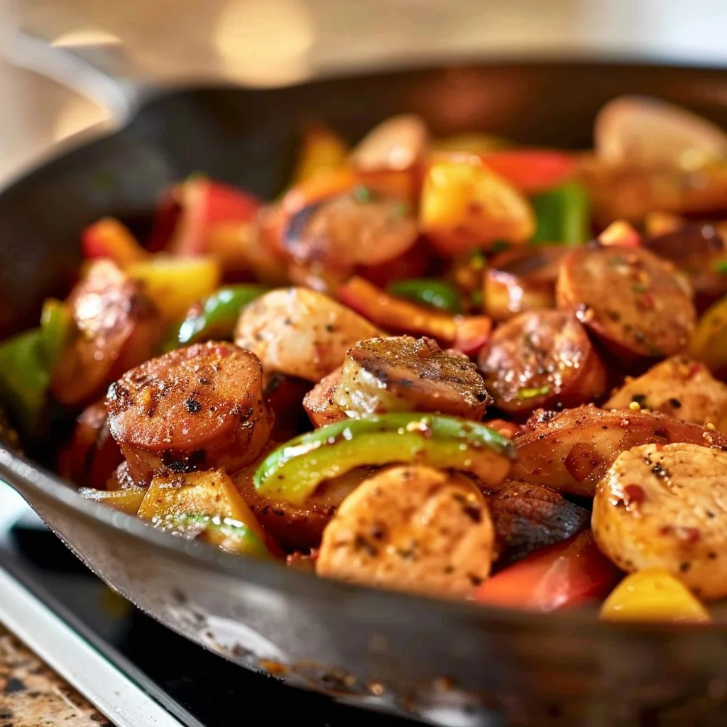 Cajun Chicken & Sausage Stir Fry Dinner 4 Cajun Chicken & Sausage Stir Fry Dinner