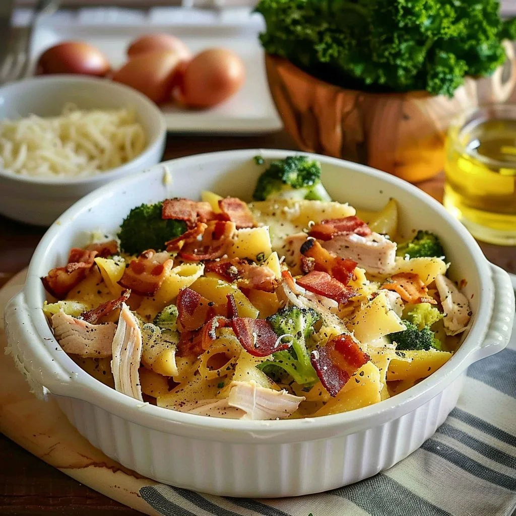 Creamy Broccoli & Bacon Chicken Pasta Casserole 4 Creamy Broccoli & Bacon Chicken Pasta Casserole