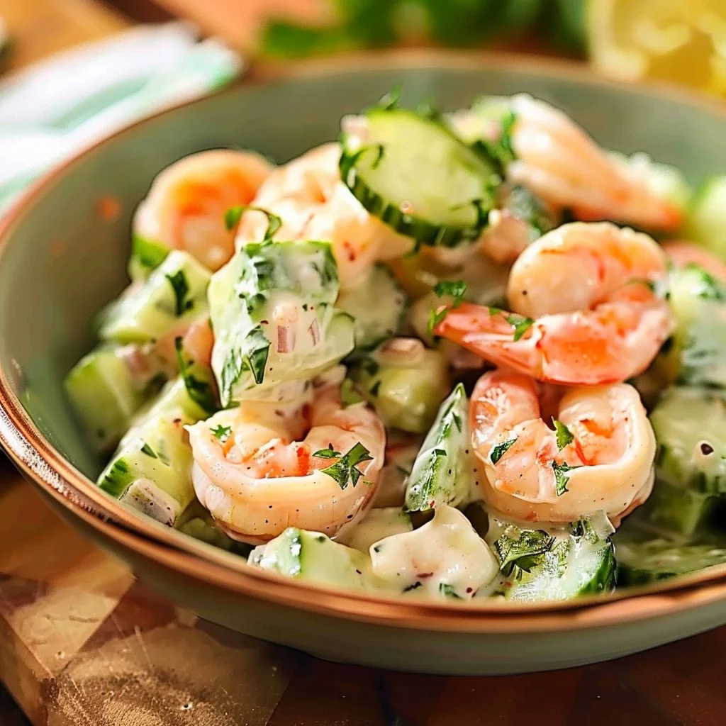 Creamy Cucumber Shrimp Salad 4 Creamy Cucumber Shrimp Salad