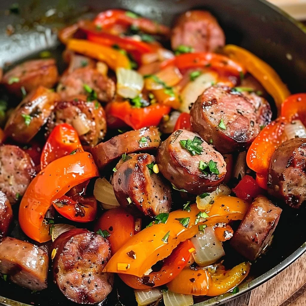 Easy Air Fryer Chicken Sausage & Peppers 4 Easy Air Fryer Chicken Sausage & Peppers