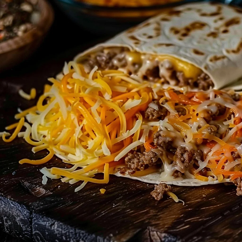 Easy Cheeseburger Tortilla Wraps 4 Easy Cheeseburger Tortilla Wraps