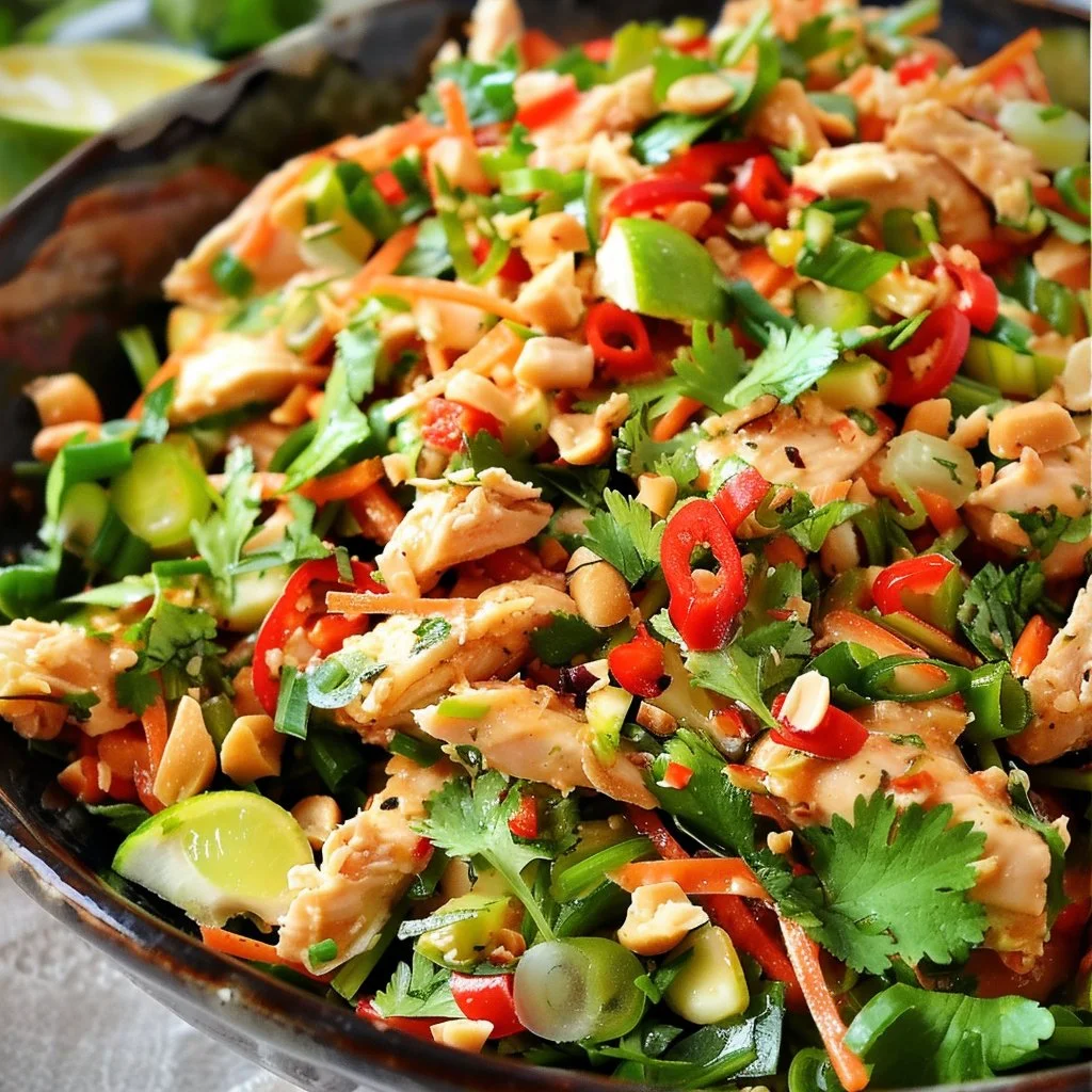 Easy Thai Peanut Chicken Salad 4 Easy Thai Peanut Chicken Salad