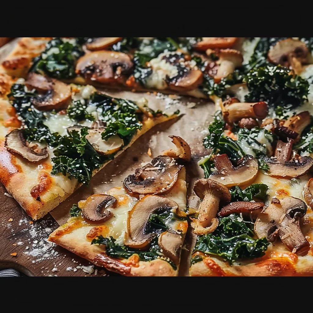 Easy Vegan Kale and Mushroom Pizza 4 Easy Vegan Kale and Mushroom Pizza