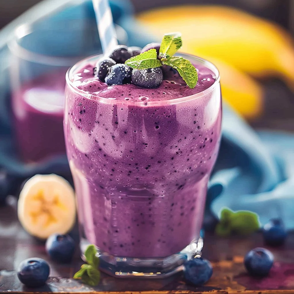 Healthy Banana Blueberry Smoothie 4 Healthy Banana Blueberry Smoothie