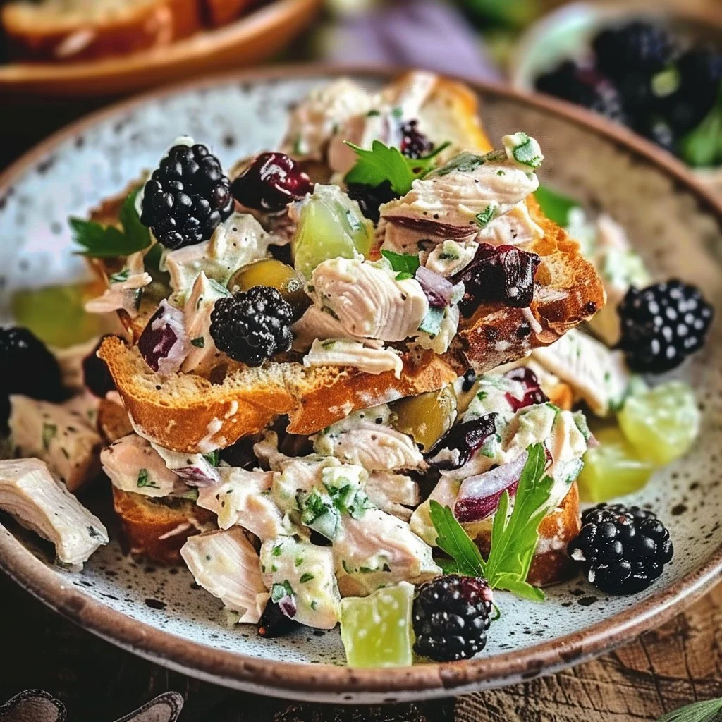 High Protein Blackberry Cottage Cheese Chicken Salad 4 High Protein Blackberry Cottage Cheese Chicken Salad