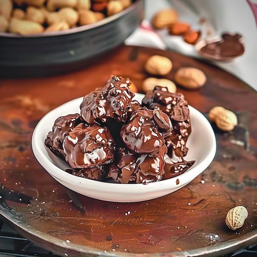 Microwave Chocolate Peanut Clusters 4 Microwave Chocolate Peanut Clusters