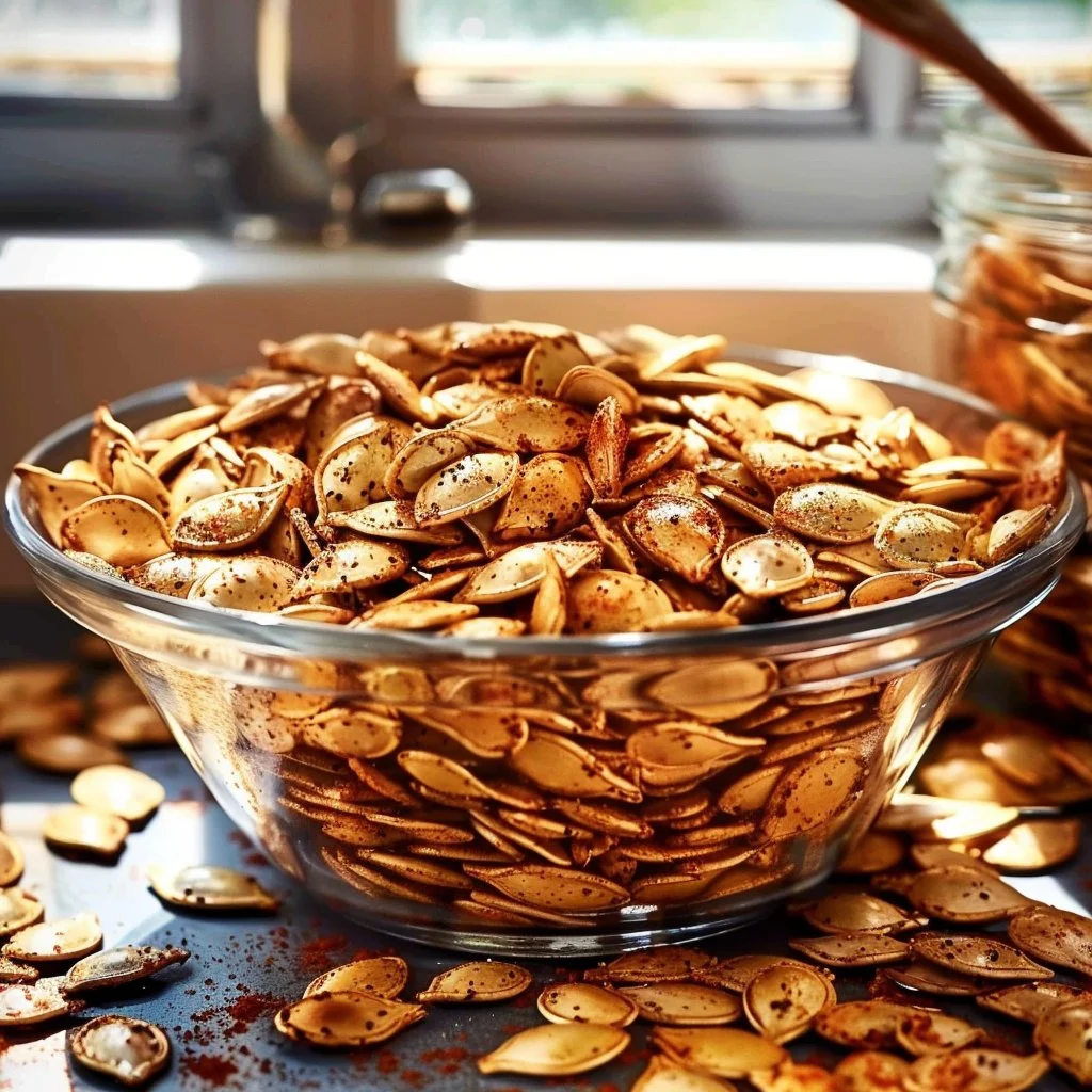 Spicy Roasted Pumpkin Seeds 4 Spicy Roasted Pumpkin Seeds