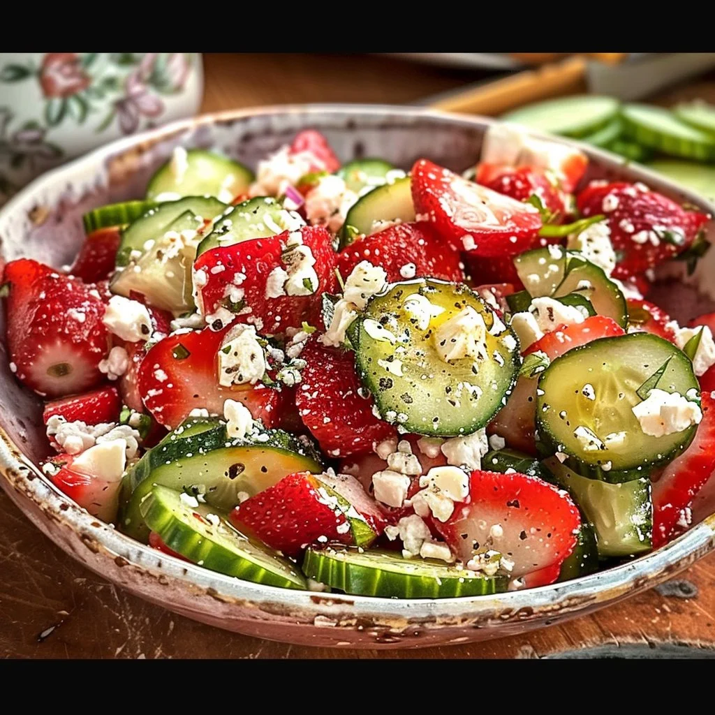 Strawberry Feta Cucumber Salad 4 Strawberry Feta Cucumber Salad