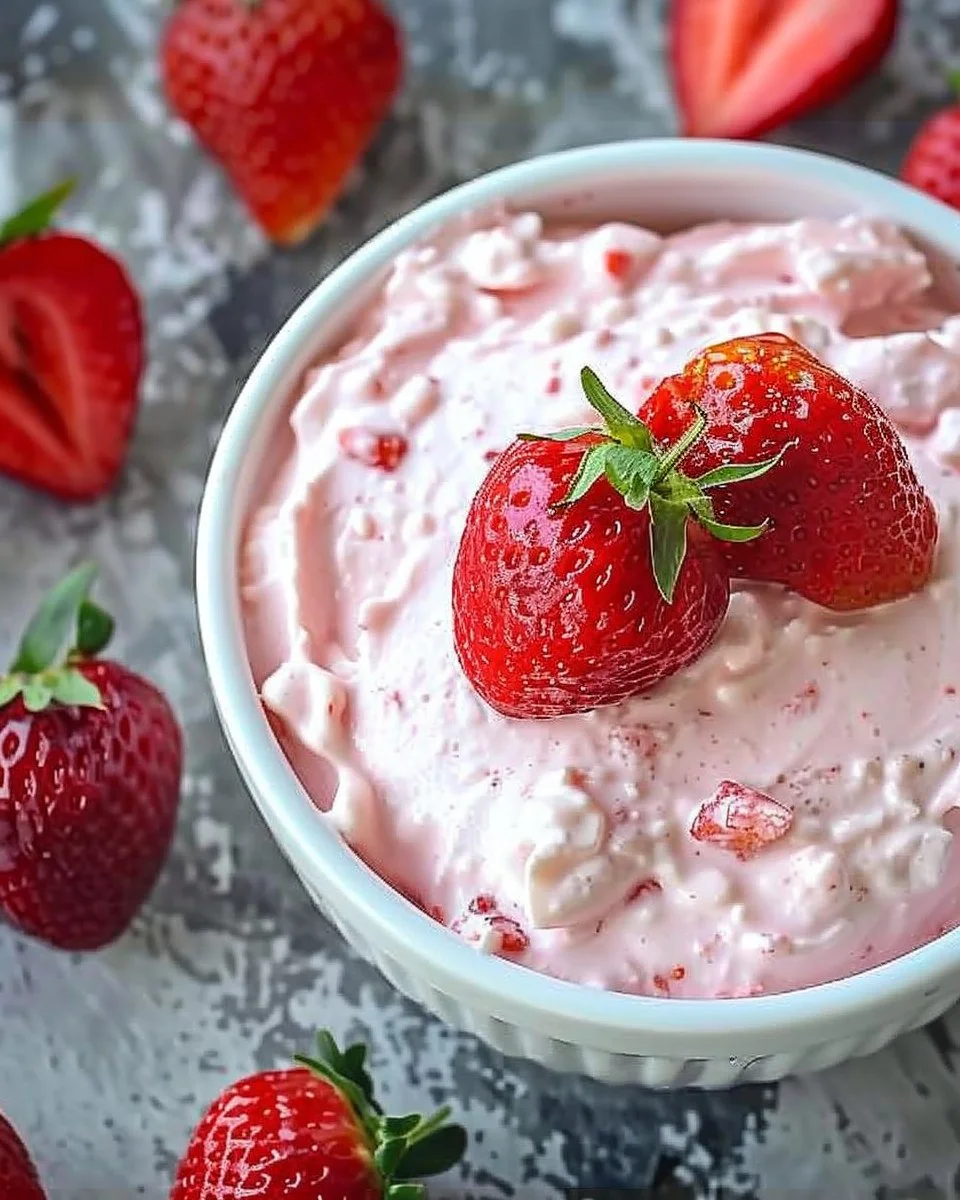 Strawberry Fluff Dessert Salad 4 Strawberry Fluff Dessert Salad